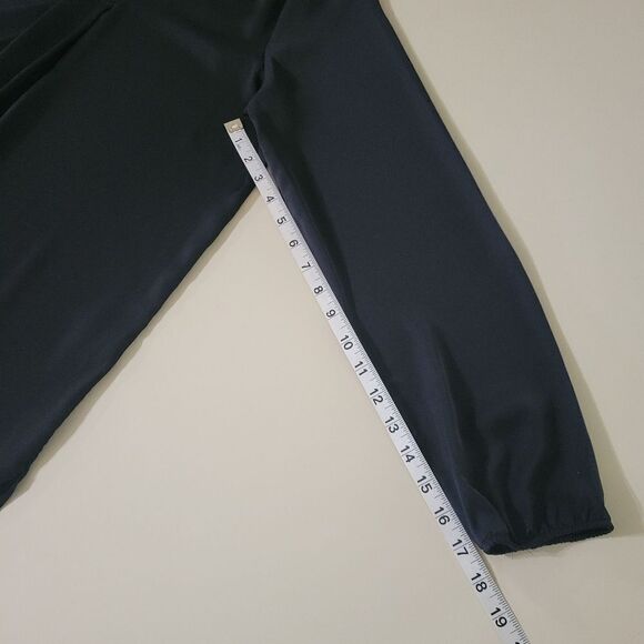 Apt. 9® Women's Black Embellished V-neck Chiffon Tunic Top - Picture 8 of 13